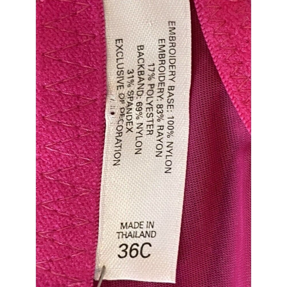 Victoria's Secret Balconette Barbie Pink Lace and Chiffon Ribbon Bra Size 36C - Picture 6 of 6